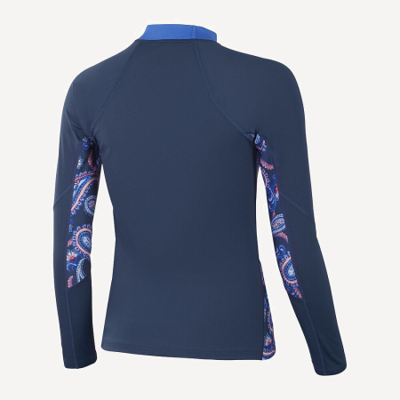 Футболка лайкра Speedo Long Sleeve Rash Top длинный рукав (Женский; M; синий/мультиколор)